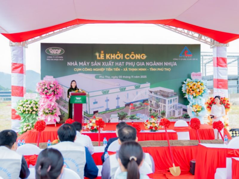 Cột mốc chiến lược: công ty cp phụ gia  nhựa vico việt nam khởi công nhà máy mới, tăng  năng lực sản xuất gấp 5 lần tại phú thọ